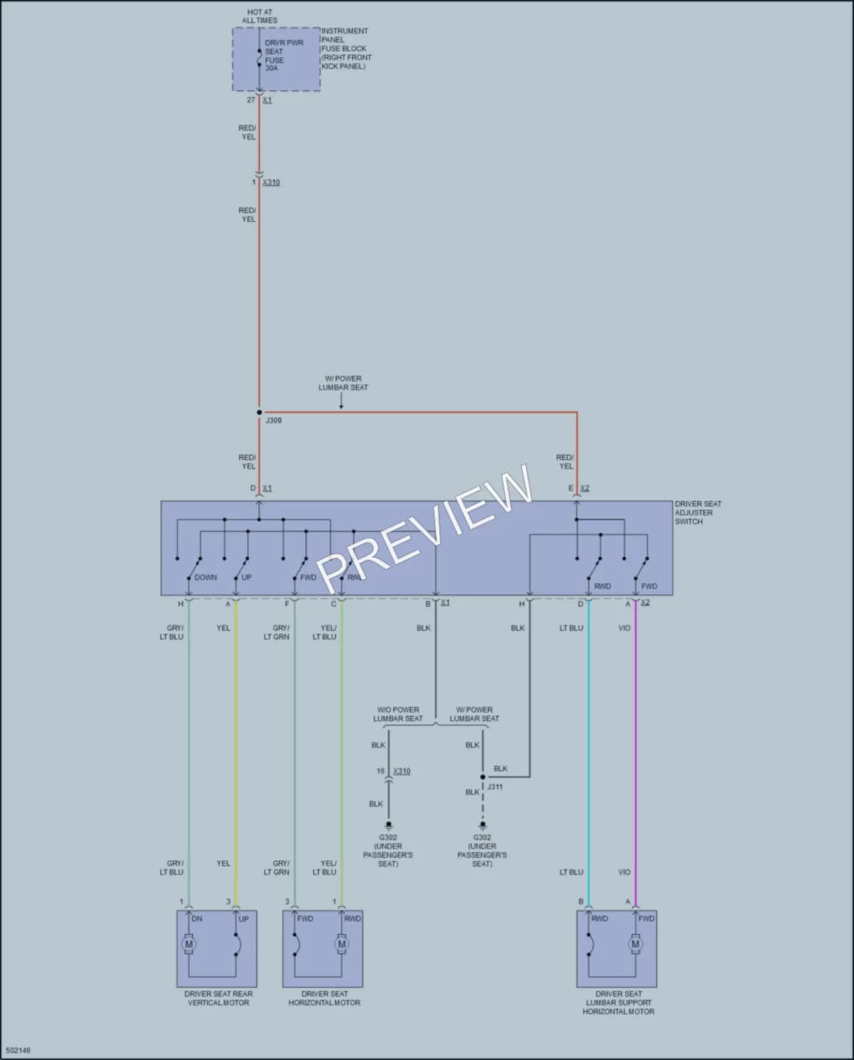 2016 Chevrolet Colorado Power Seats wiring diagram preview
