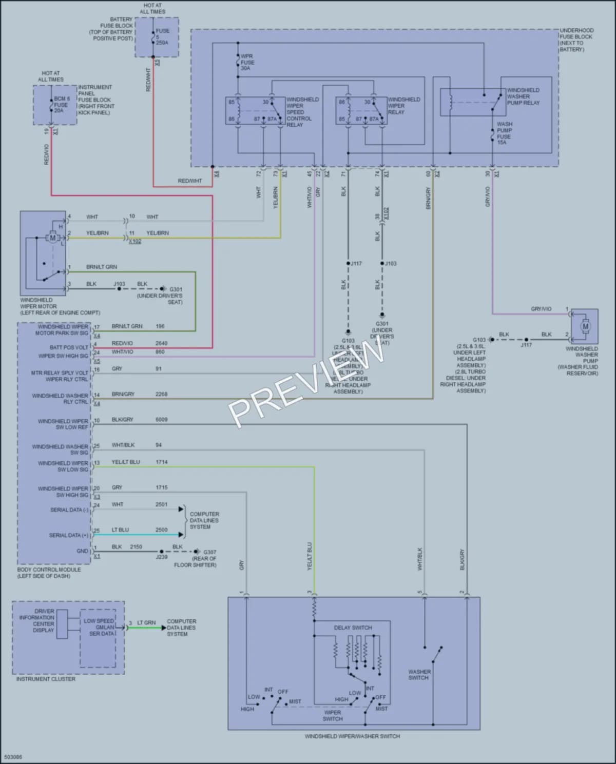 2016 Chevrolet Colorado Wiper Washer wiring diagram preview