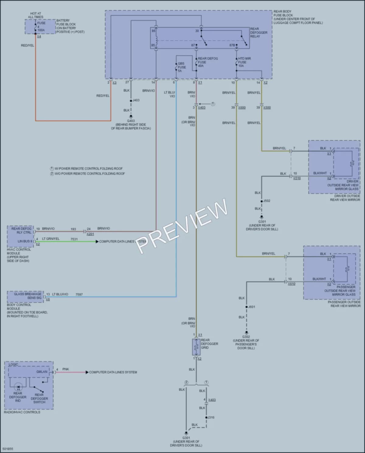 2016 Chevrolet CorvetteStingray Defoggers wiring diagram preview