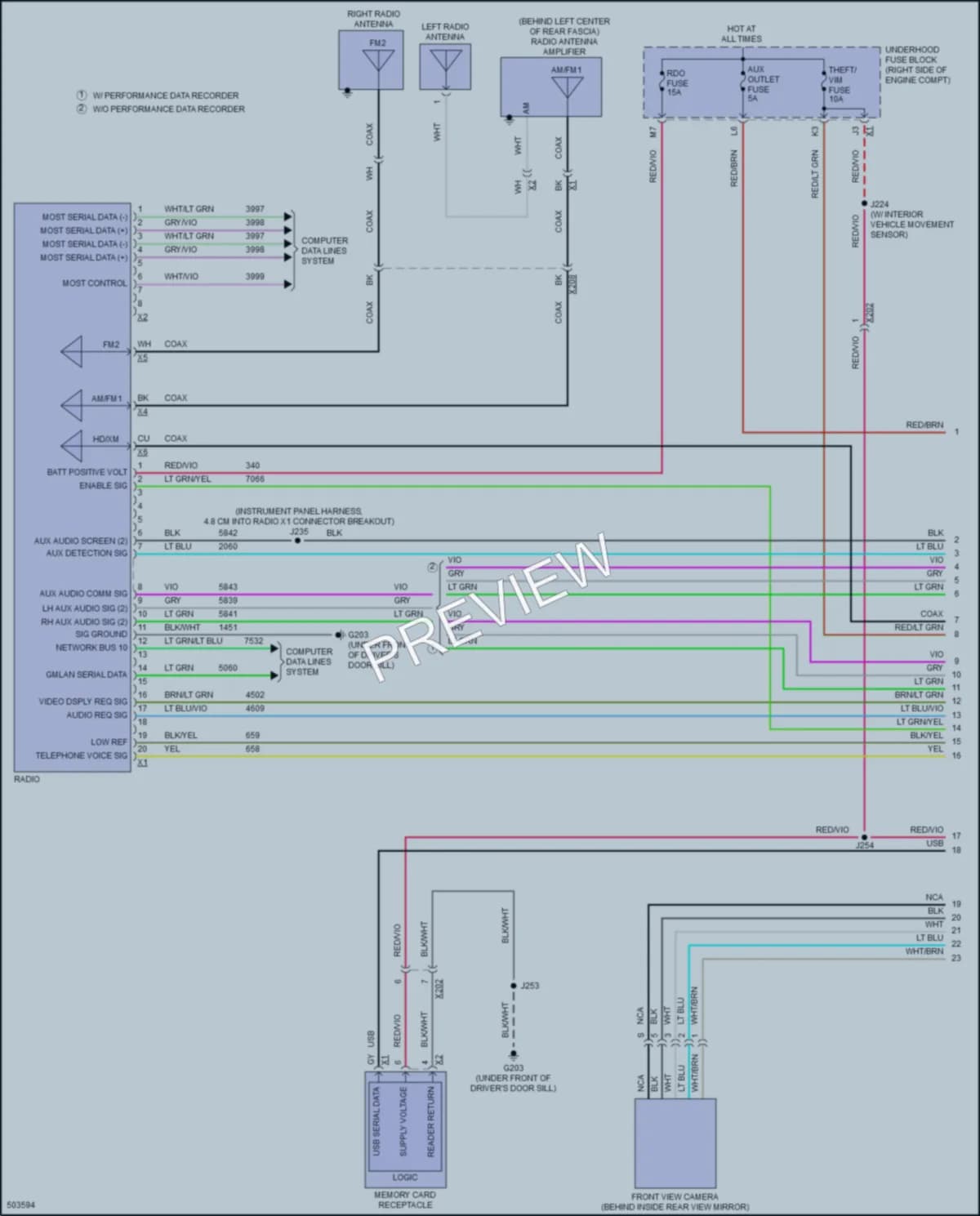 2016 Chevrolet CorvetteStingray Radio wiring diagram preview