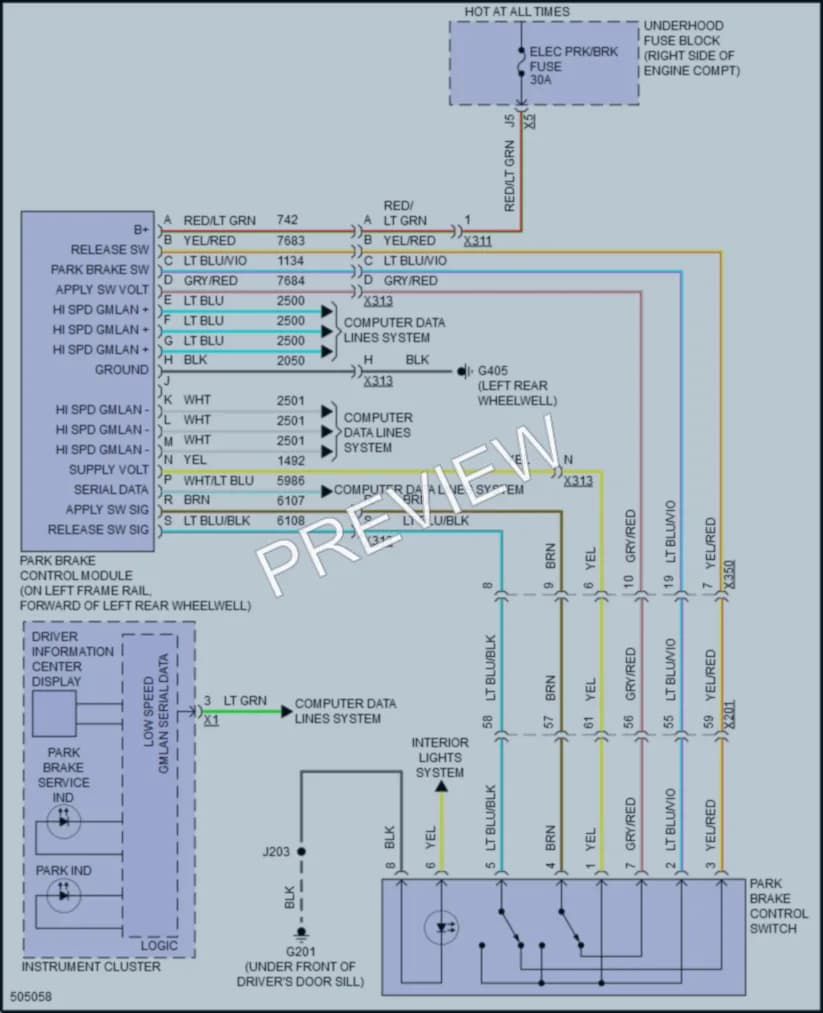 2016 Chevrolet CorvetteStingray Shift Interlock wiring diagram preview