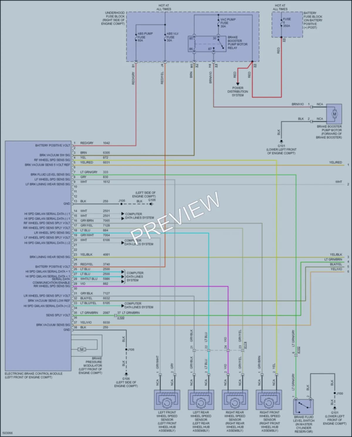 2016 Chevrolet CorvetteZ06 Anti Lock Brakes wiring diagram preview