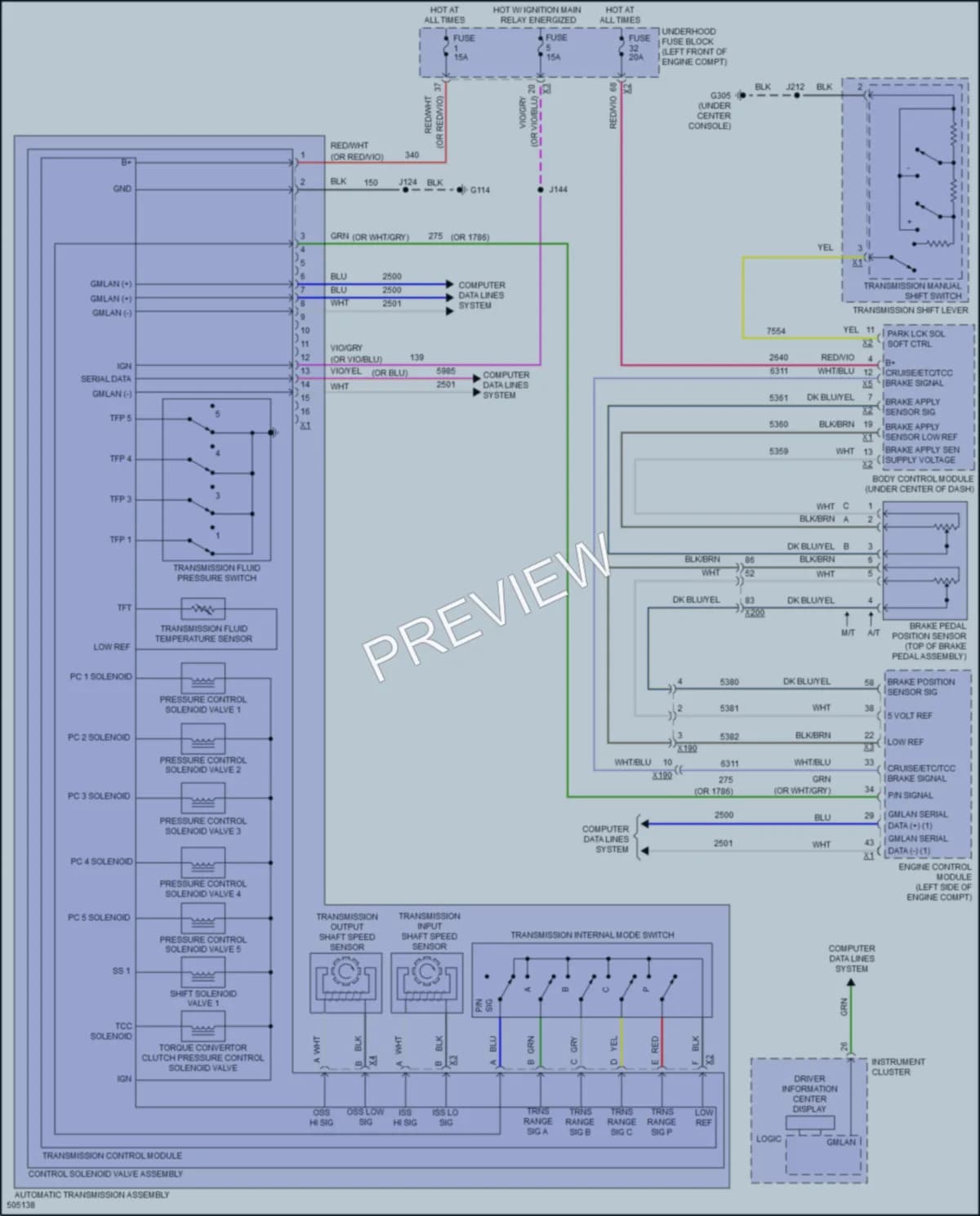 2016 Chevrolet CruzeLimited Transmission wiring diagram preview