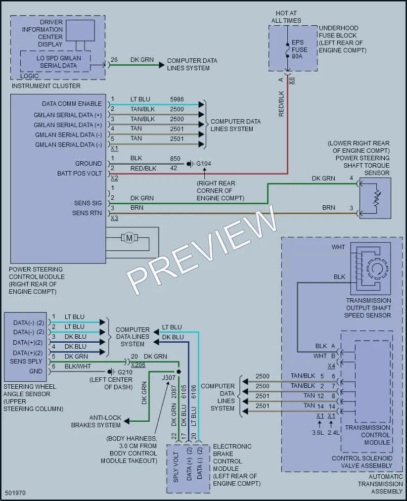 2016 Chevrolet Equinox Electronic Power Steering wiring diagram preview