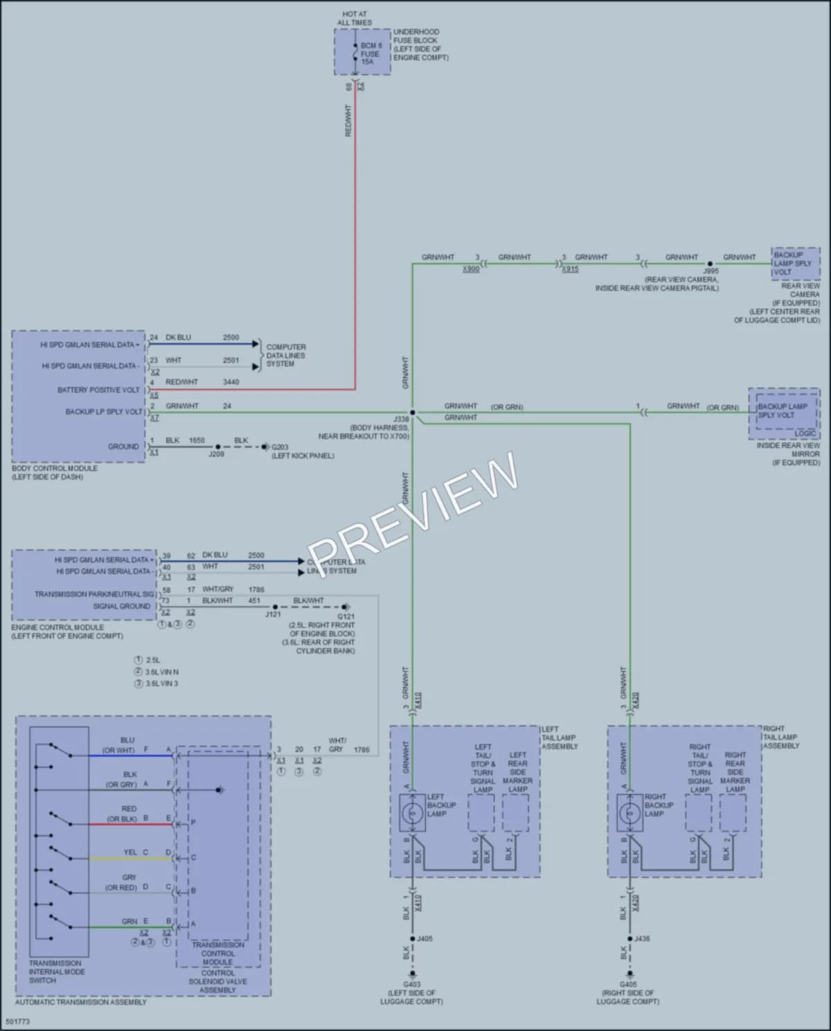 2016 Chevrolet Impala Exterior Lights wiring diagram preview