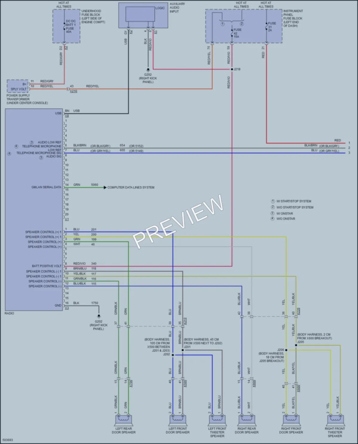 2016 Chevrolet Malibu Radio wiring diagram preview