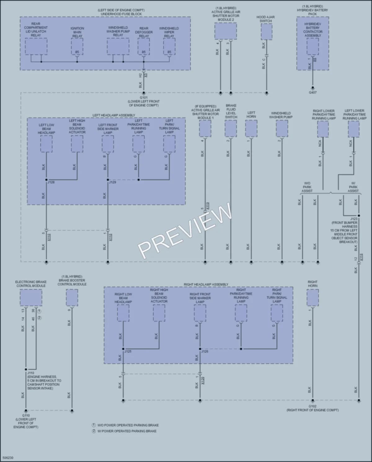 2016 Chevrolet MalibuHybrid Ground Distribution wiring diagram preview