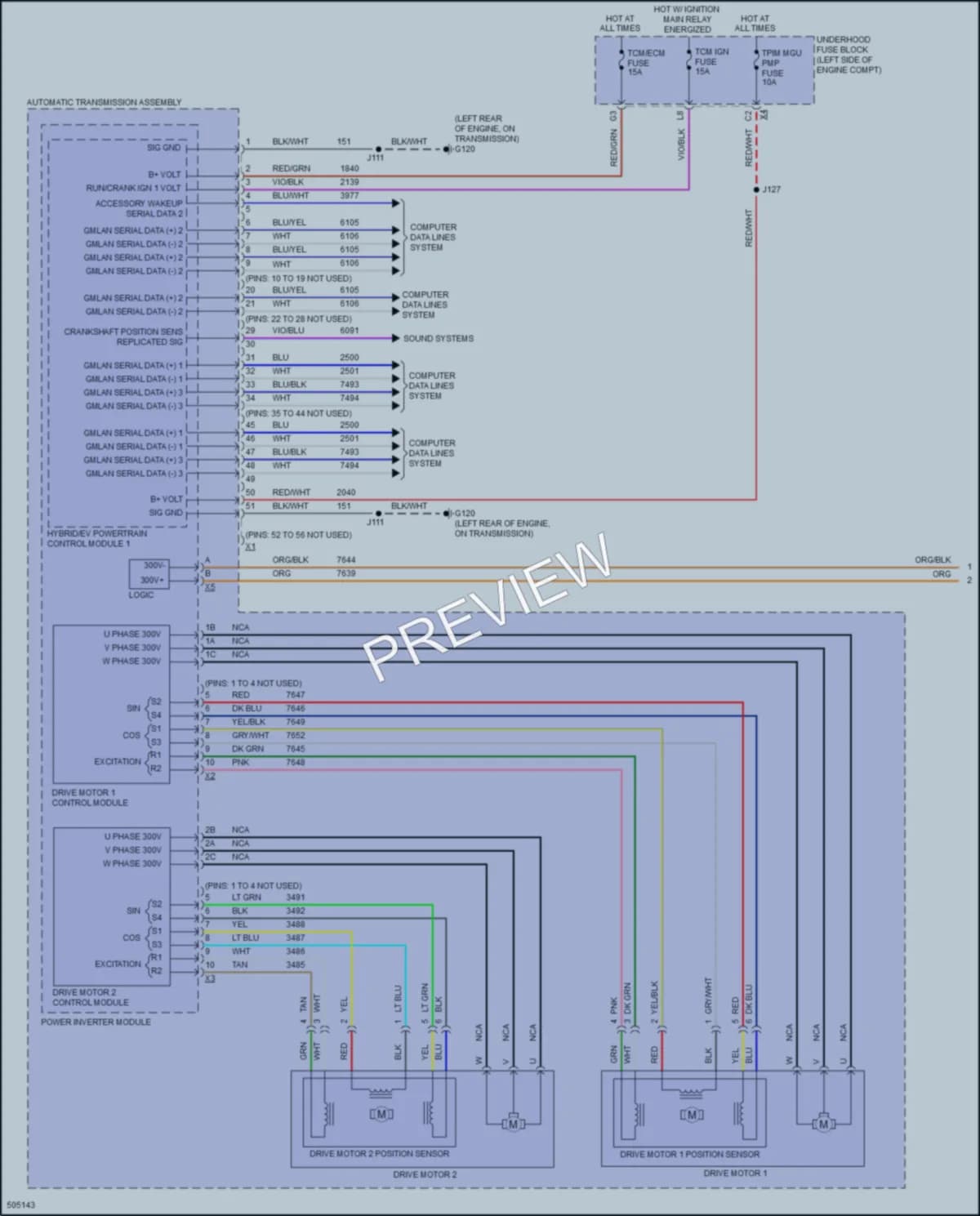 2016 Chevrolet MalibuHybrid Transmission wiring diagram preview
