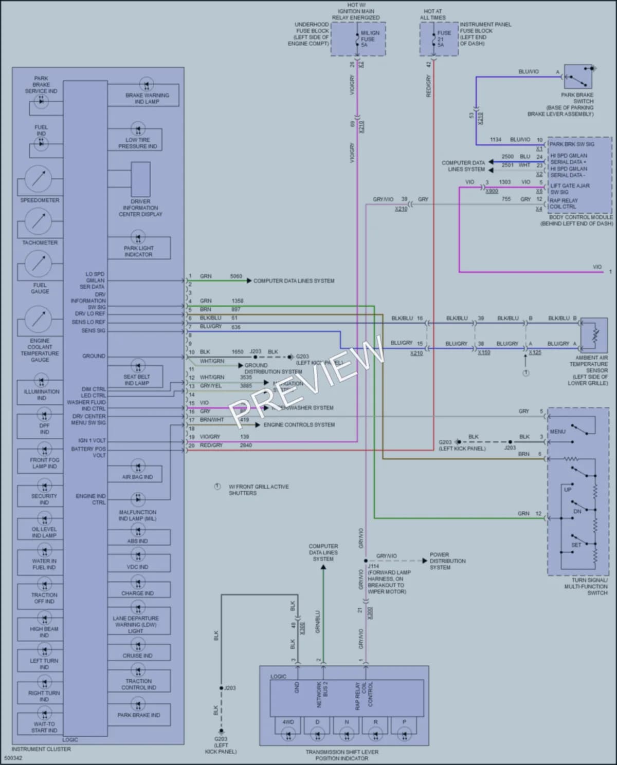 2016 Chevrolet MalibuLimited Instrument Cluster wiring diagram preview
