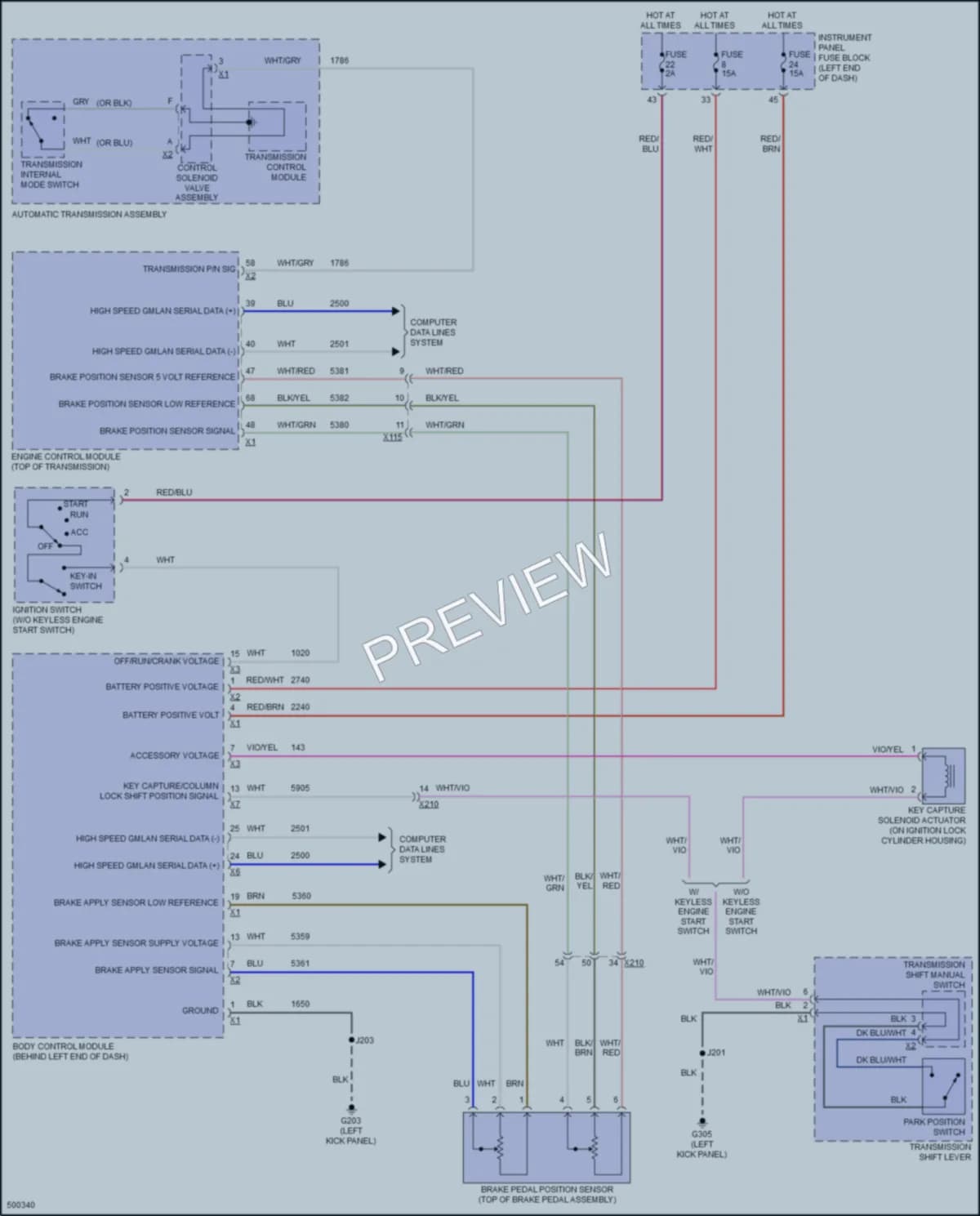 2016 Chevrolet MalibuLimited Shift Interlock wiring diagram preview