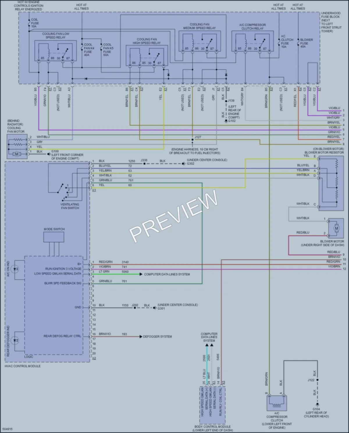 2016 Chevrolet Sonic Air Conditioning wiring diagram preview