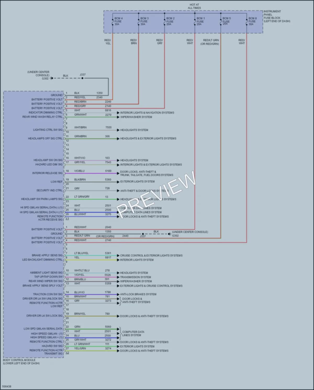 2016 Chevrolet Sonic Body Control Modules wiring diagram preview