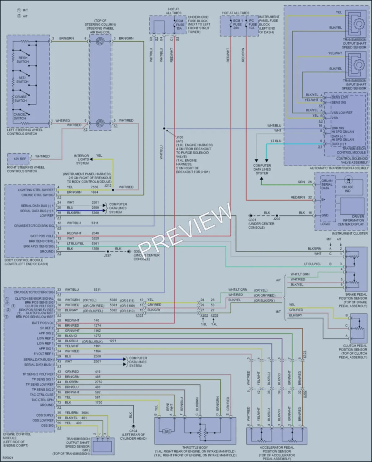 2016 Chevrolet Sonic Cruise Control wiring diagram preview