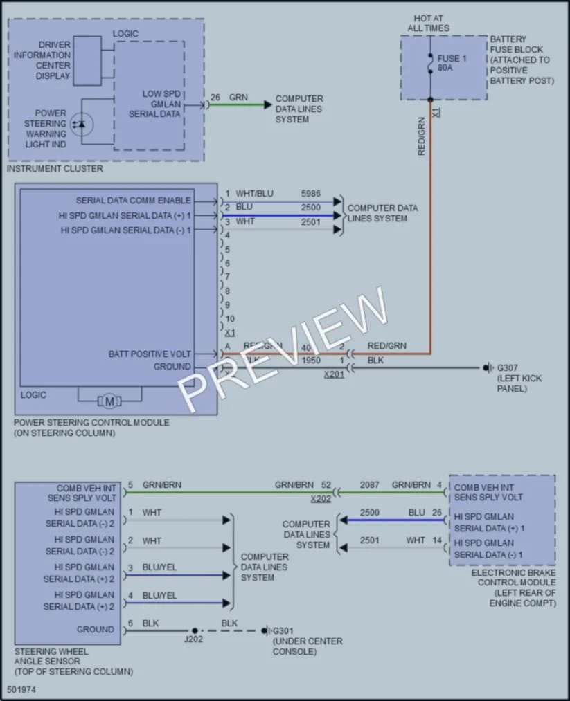 2016 Chevrolet Sonic Electronic Power Steering wiring diagram preview
