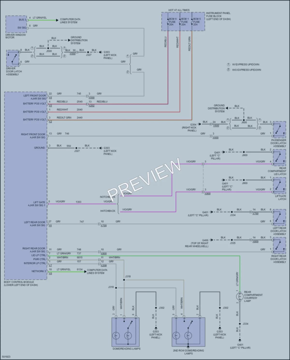 2016 Chevrolet Sonic Interior Lights wiring diagram preview