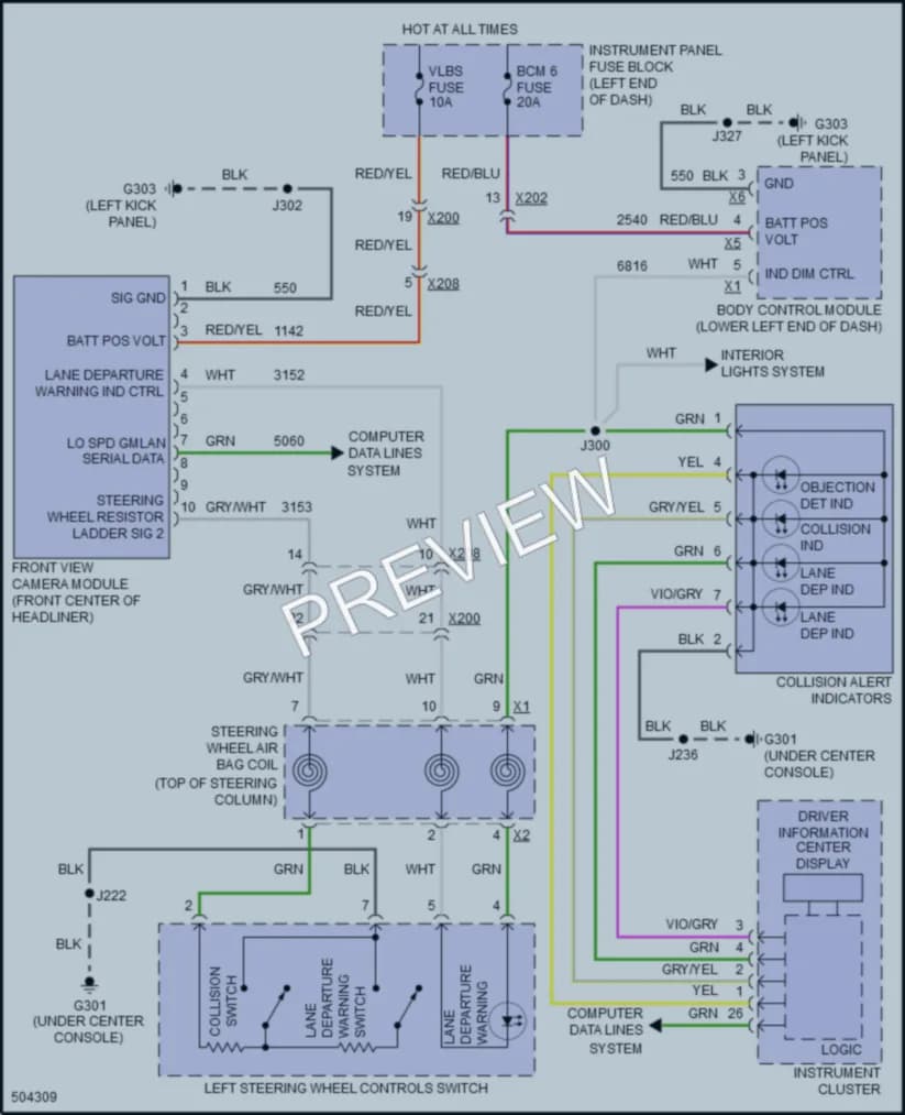 2016 Chevrolet Sonic Navigation wiring diagram preview