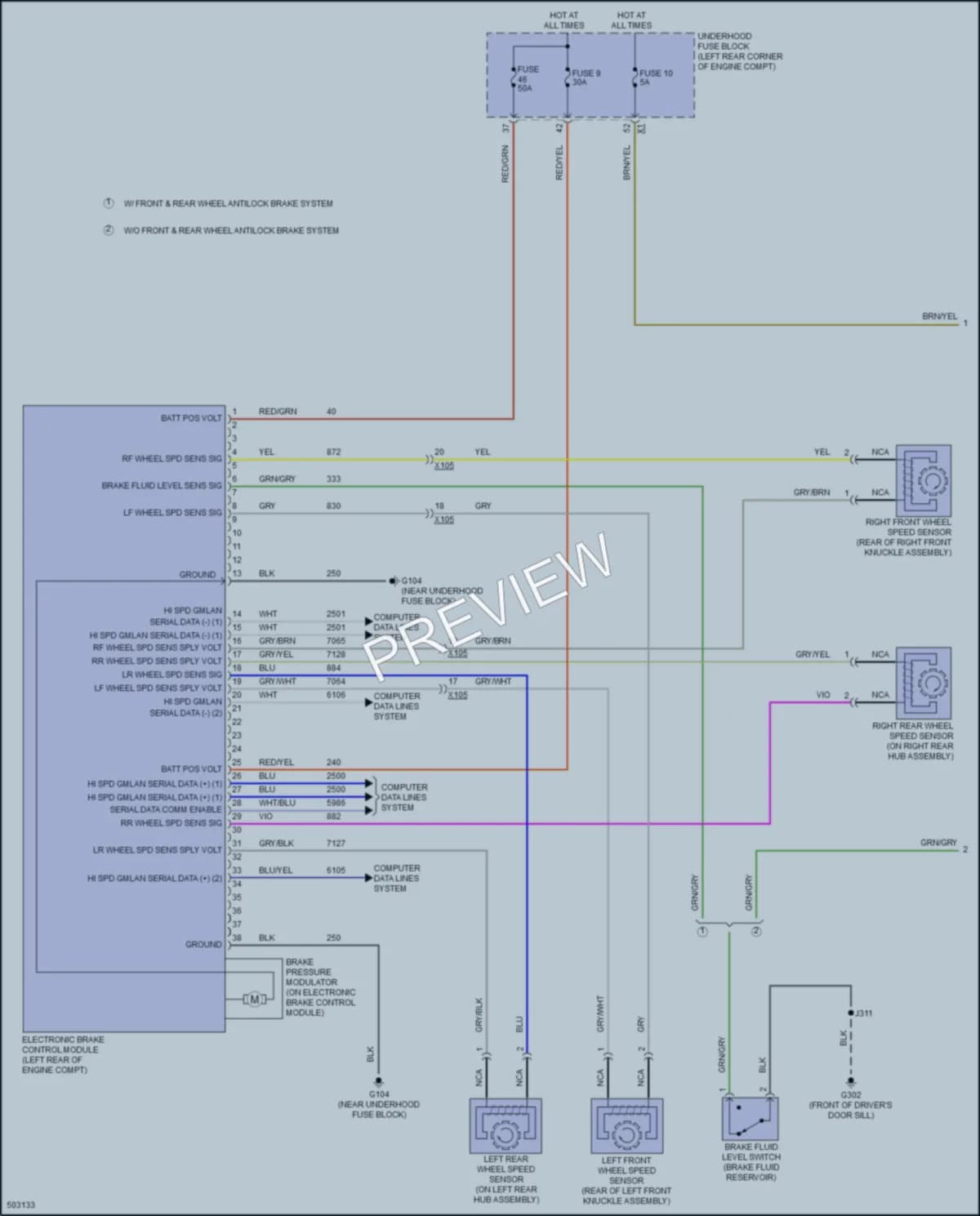 2016 Chevrolet Spark Anti Lock Brakes wiring diagram preview