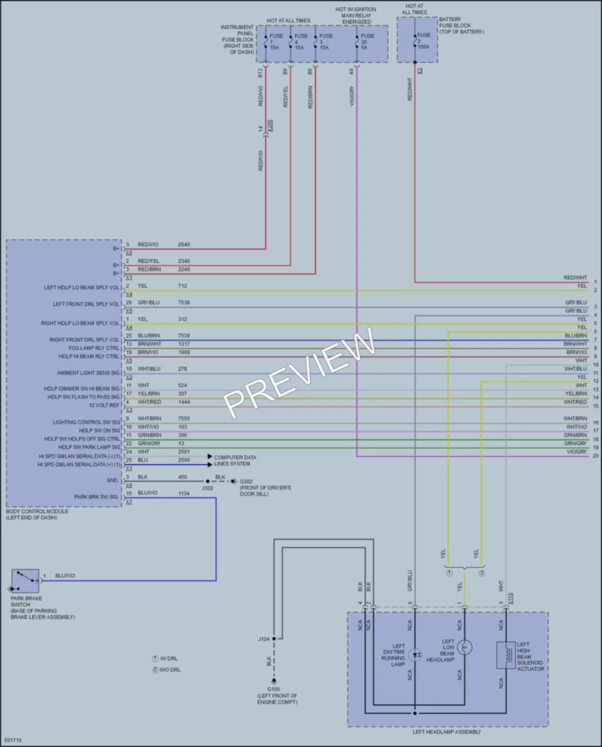 2016 Chevrolet Spark Headlights wiring diagram preview