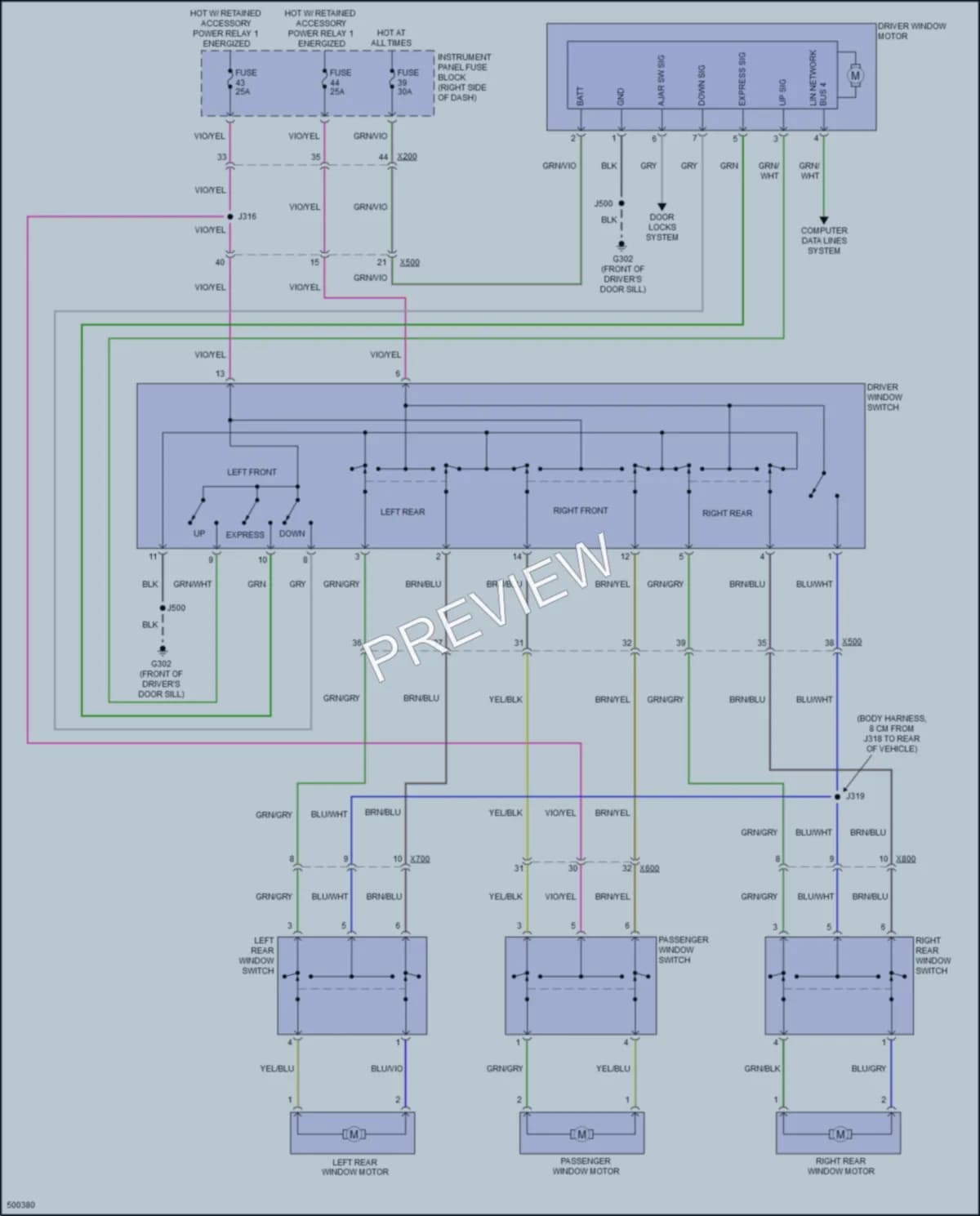 2016 Chevrolet Spark Power Windows wiring diagram preview