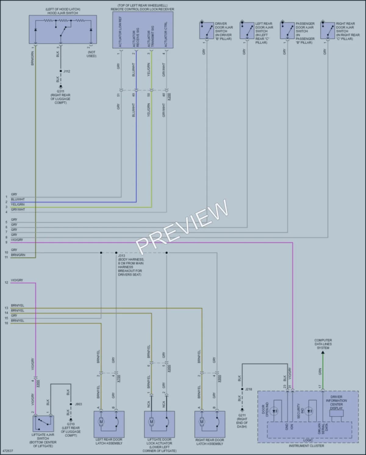 2016 Chevrolet SparkEV Anti Theft wiring diagram preview