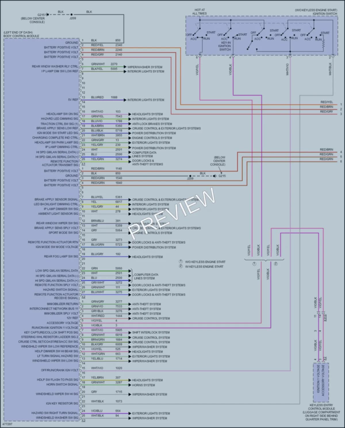 2016 Chevrolet SparkEV Body Control Modules wiring diagram preview
