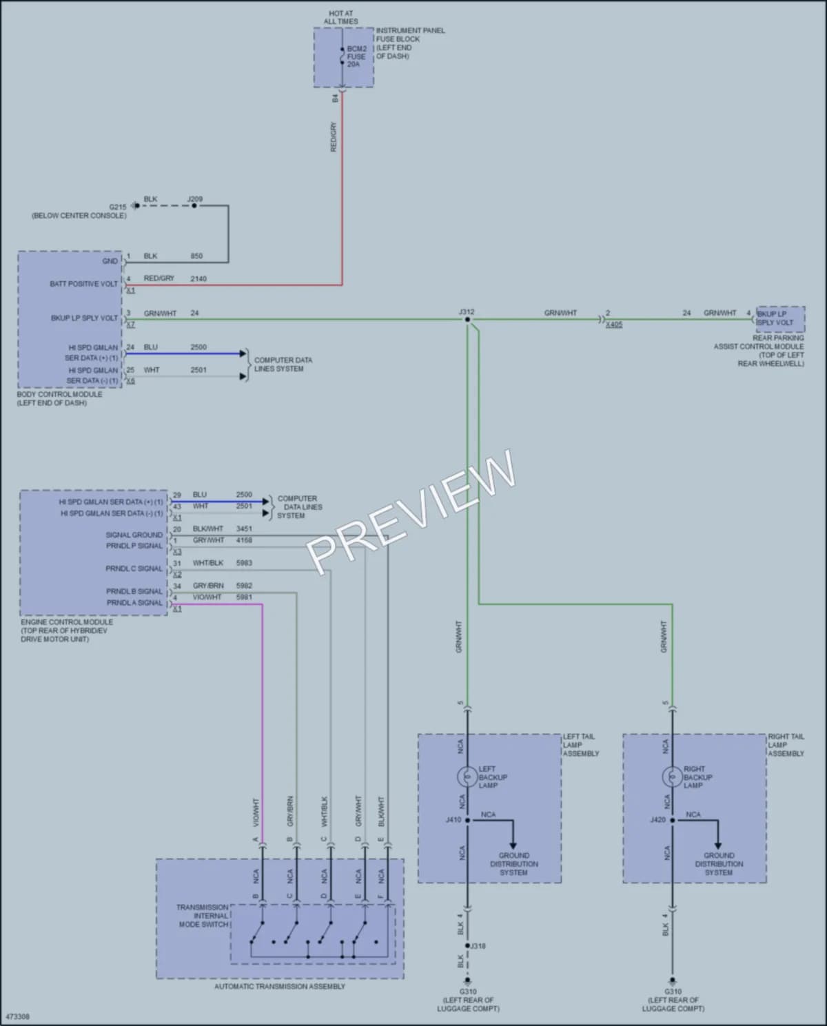 2016 Chevrolet SparkEV Exterior Lights wiring diagram preview