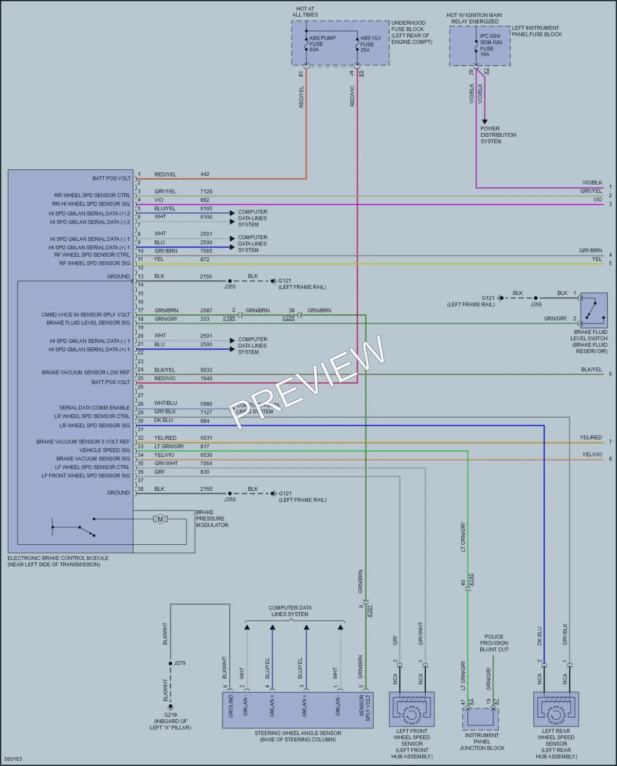 2016 Chevrolet SuburbanHD Anti Lock Brakes wiring diagram preview
