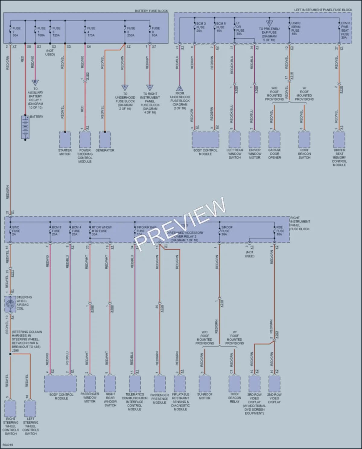 2016 Chevrolet SuburbanHD Power Distribution wiring diagram preview
