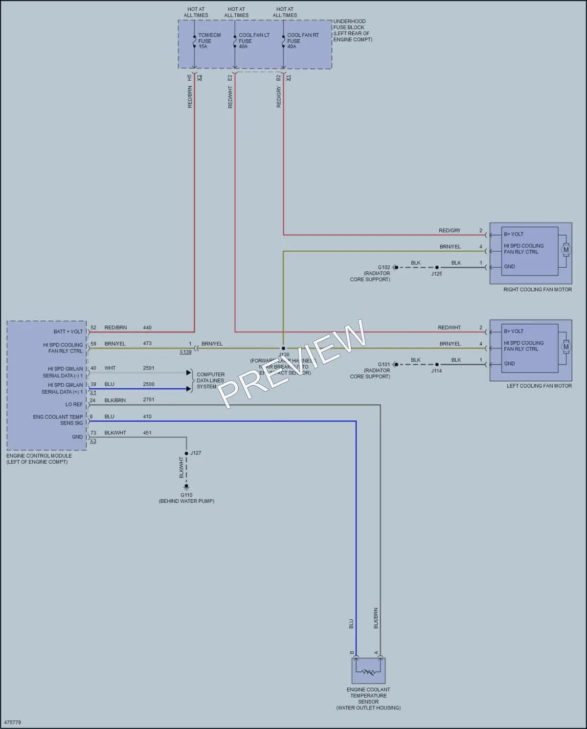2016 Chevrolet Tahoe Cooling Fan wiring diagram preview