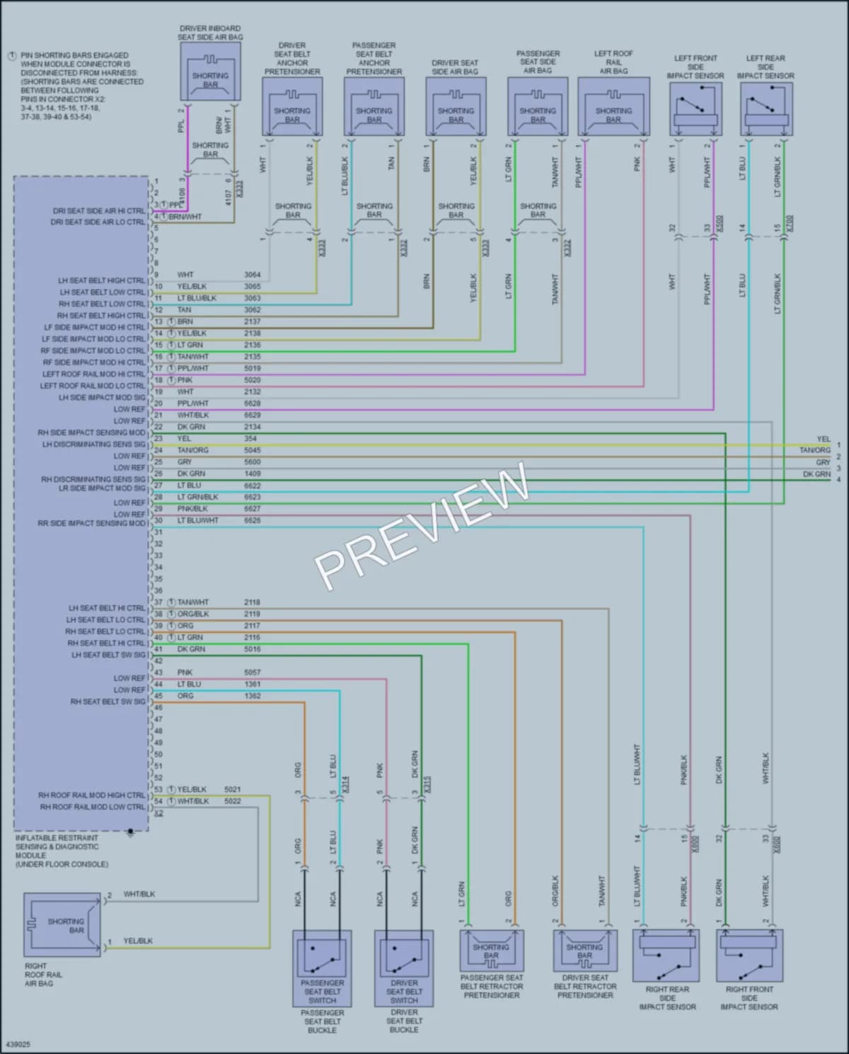 2016 Chevrolet Traverse Supplemental Restraints wiring diagram preview