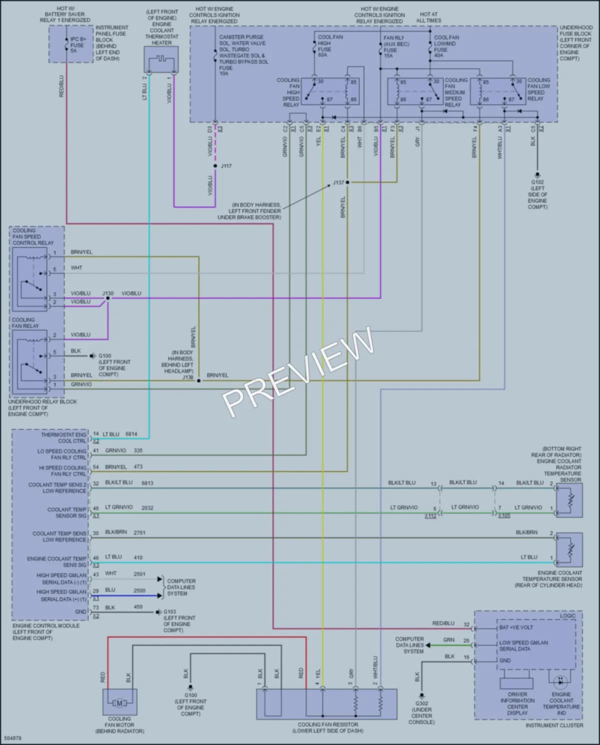 2016 Chevrolet Trax Cooling Fan wiring diagram preview