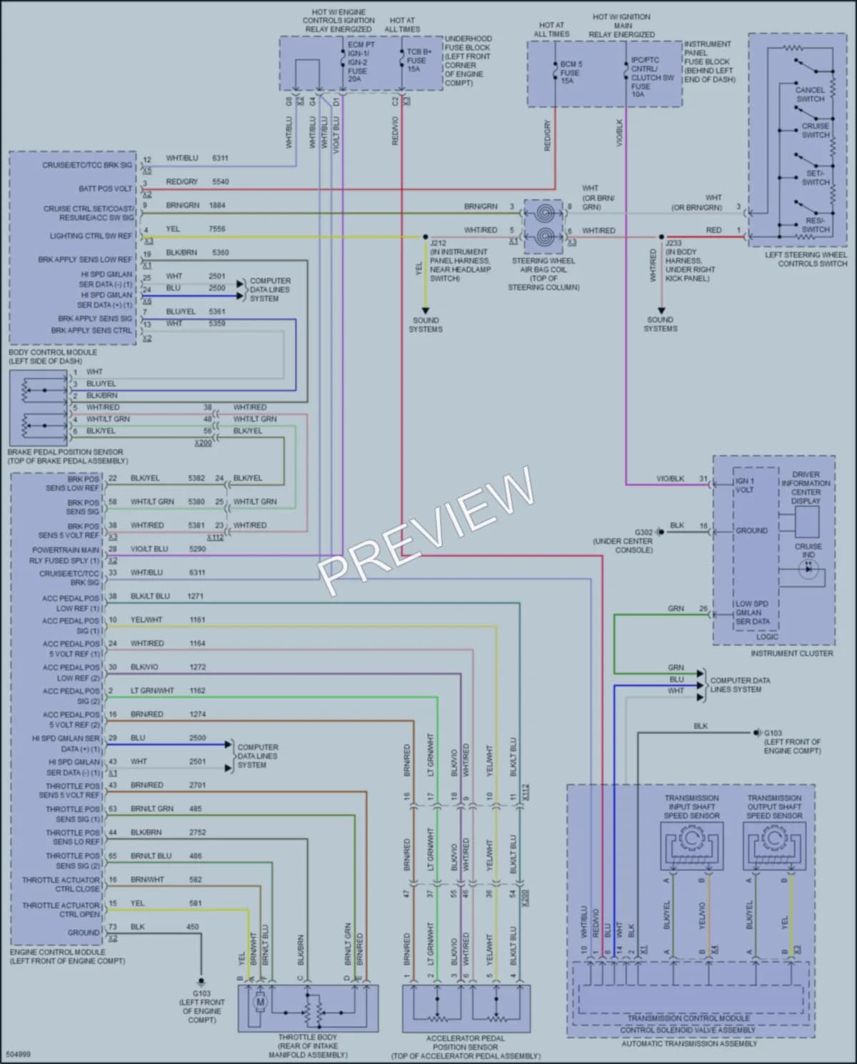 2016 Chevrolet Trax Cruise Control wiring diagram preview