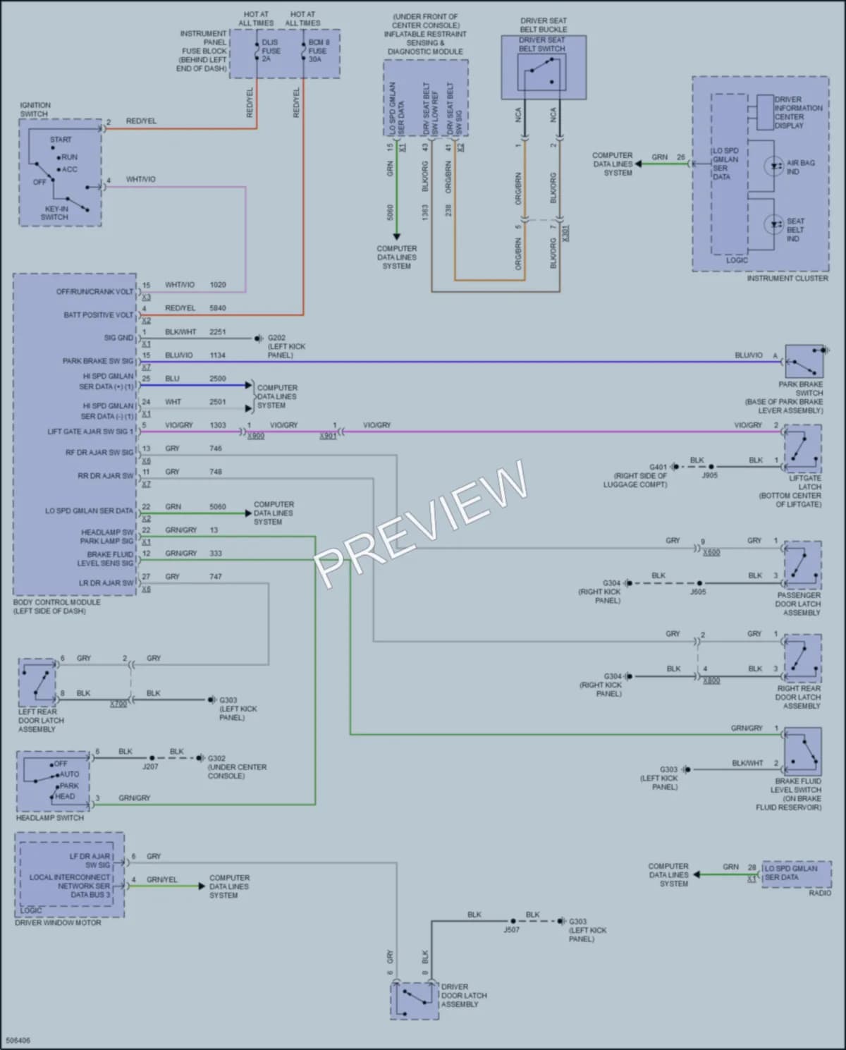 2016 Chevrolet Trax Warning Systems wiring diagram preview