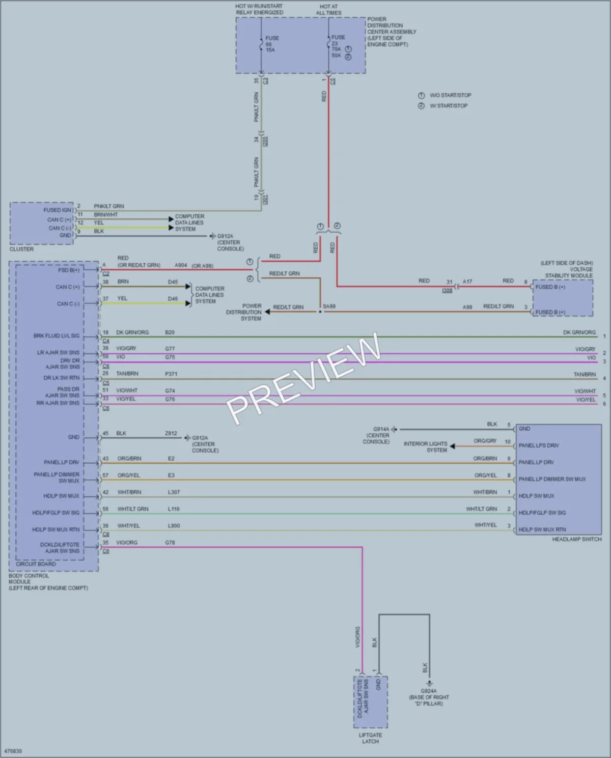 2016 Chrysler 200 Warning Systems wiring diagram preview