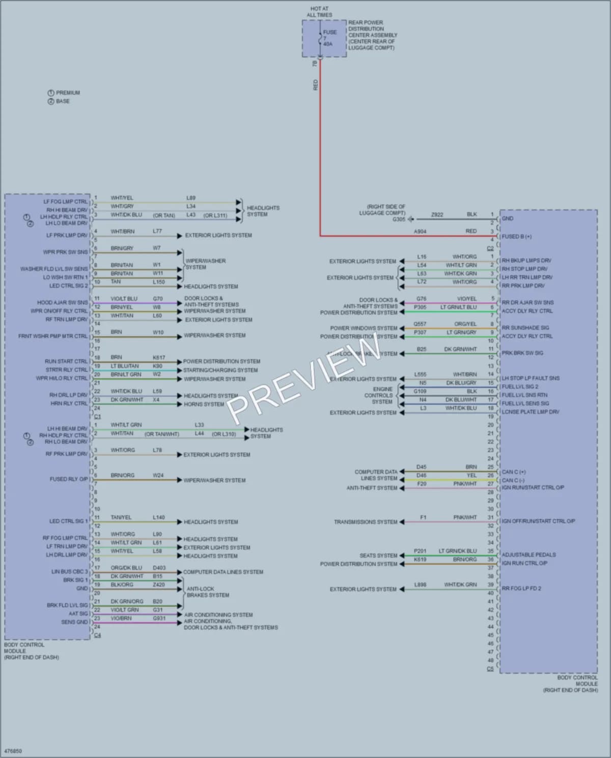 2016 Chrysler 300 Body Control Modules wiring diagram preview