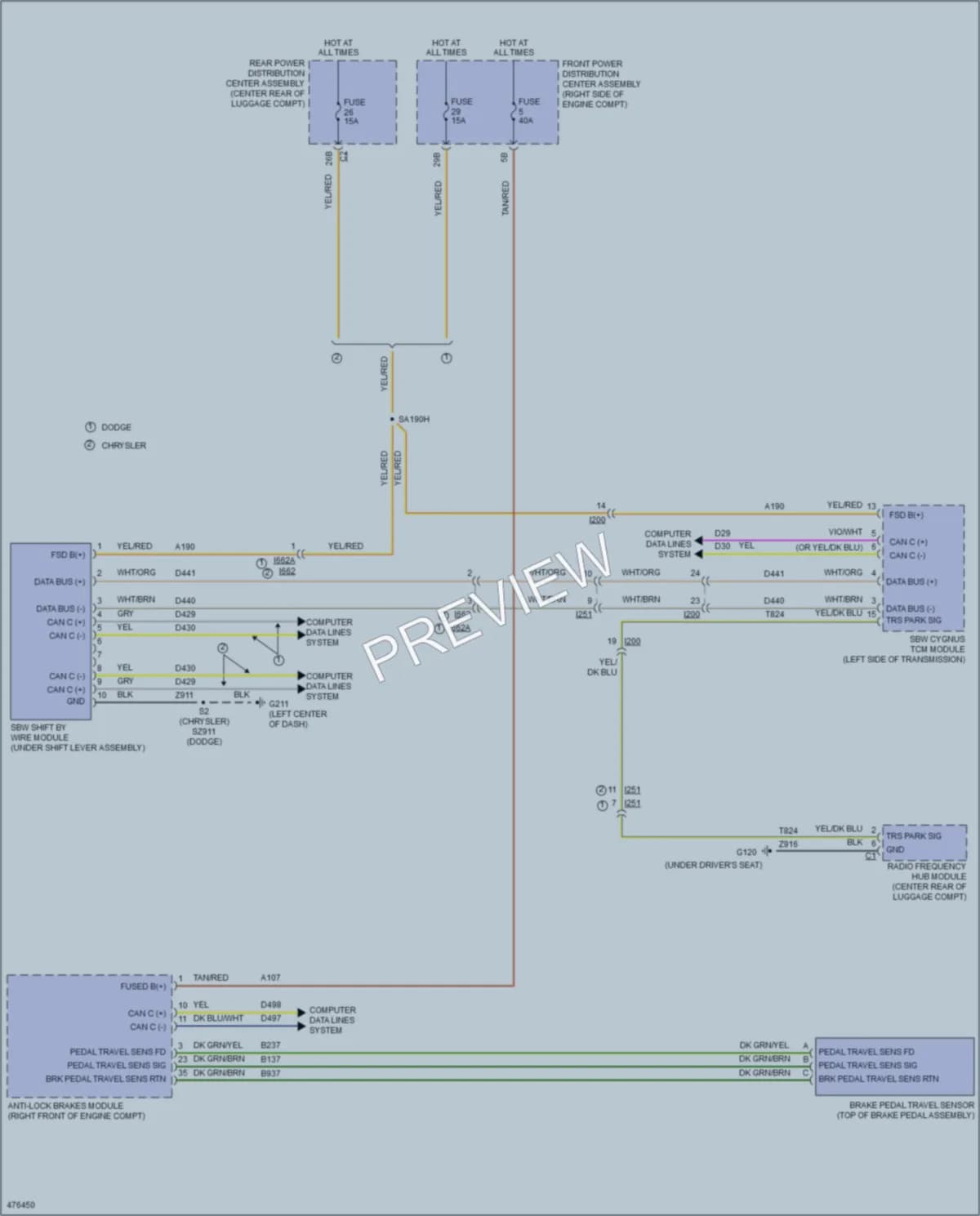2016 Chrysler 300 Shift Interlock wiring diagram preview