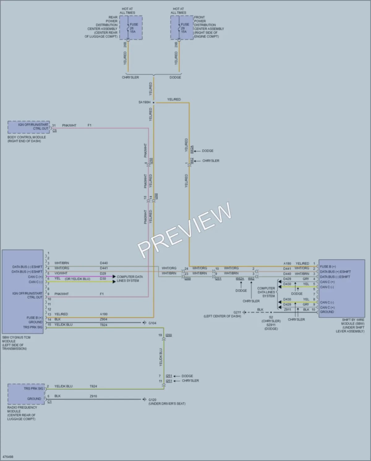 2016 Chrysler 300 Transmission wiring diagram preview