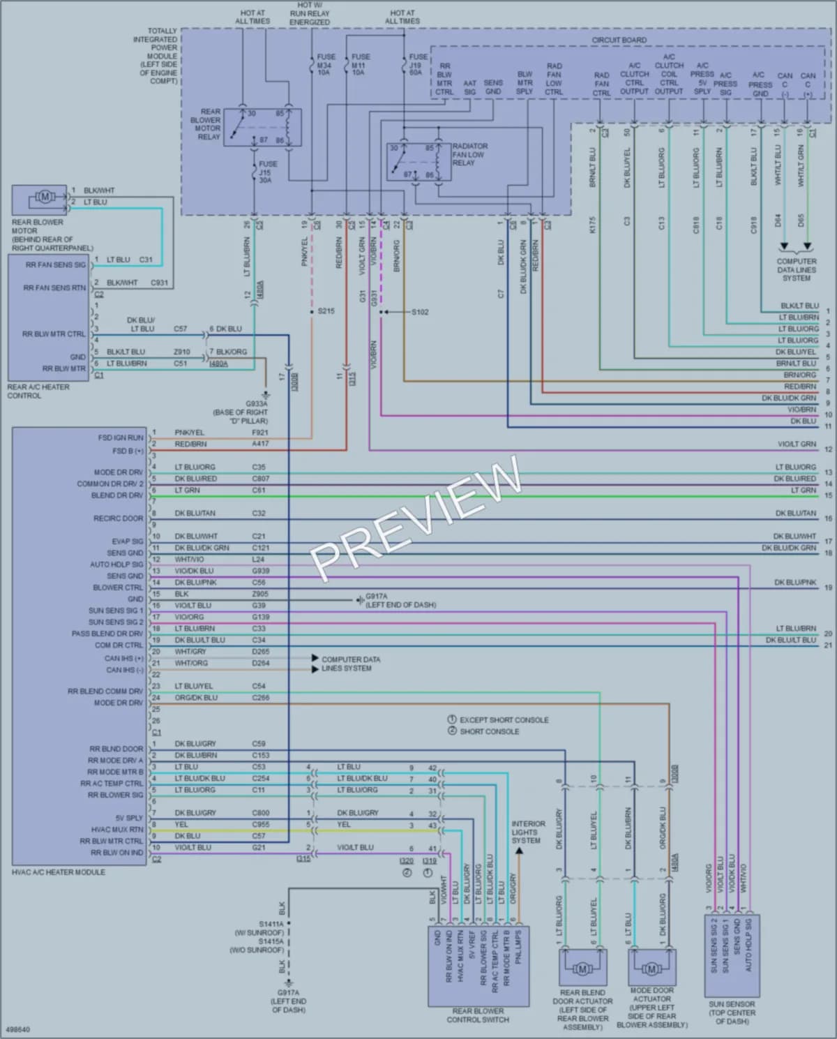 2016 Chrysler TownCountry Air Conditioning wiring diagram preview