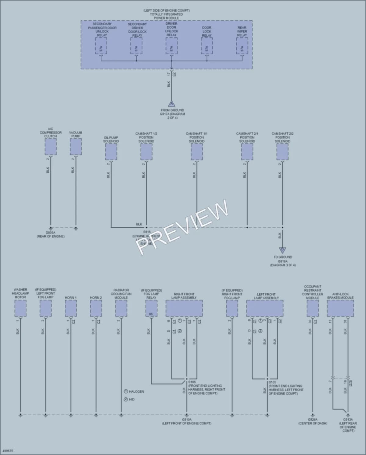 2016 Chrysler TownCountry Ground Distribution wiring diagram preview
