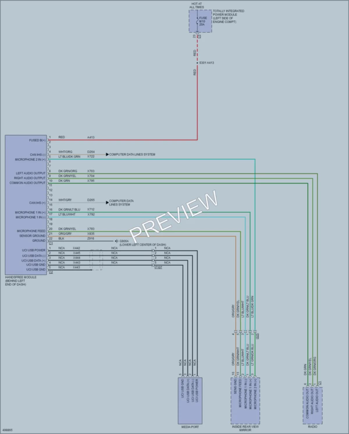 2016 Chrysler TownCountry Radio wiring diagram preview