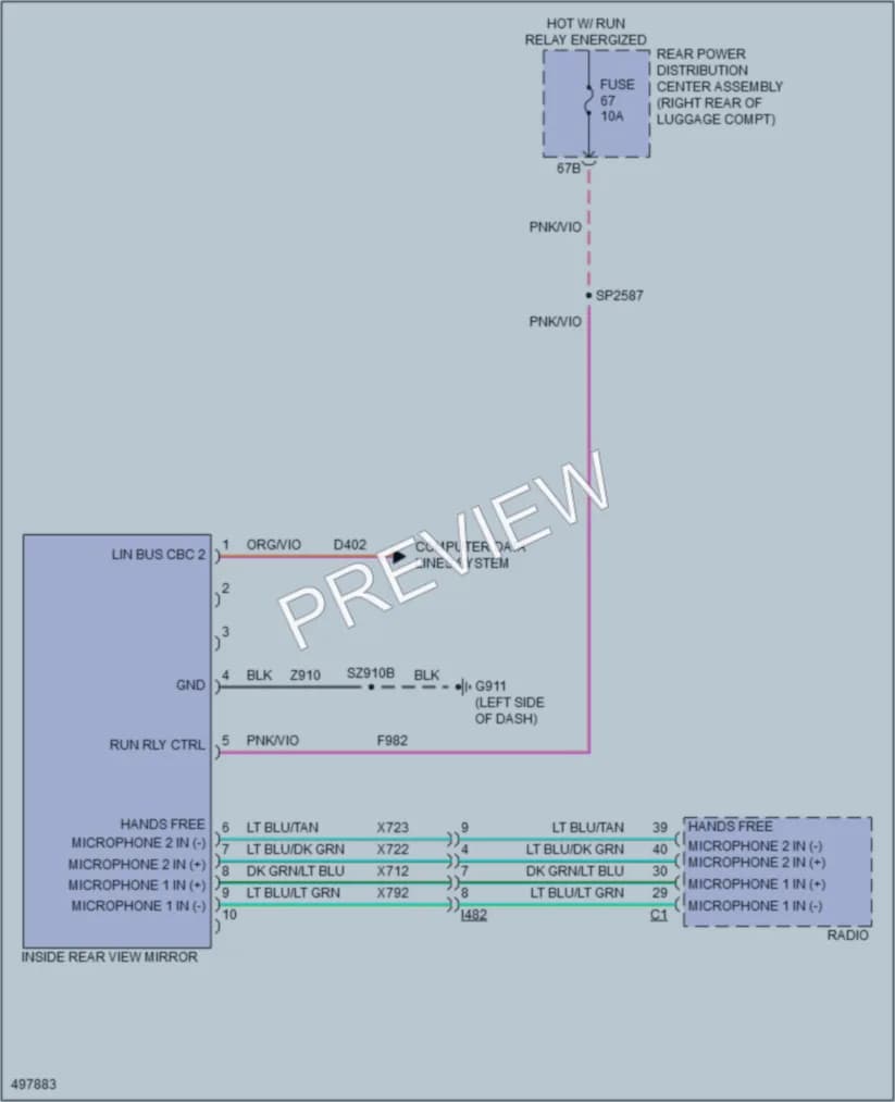 2016 Dodge Challenger Power Mirrors wiring diagram preview