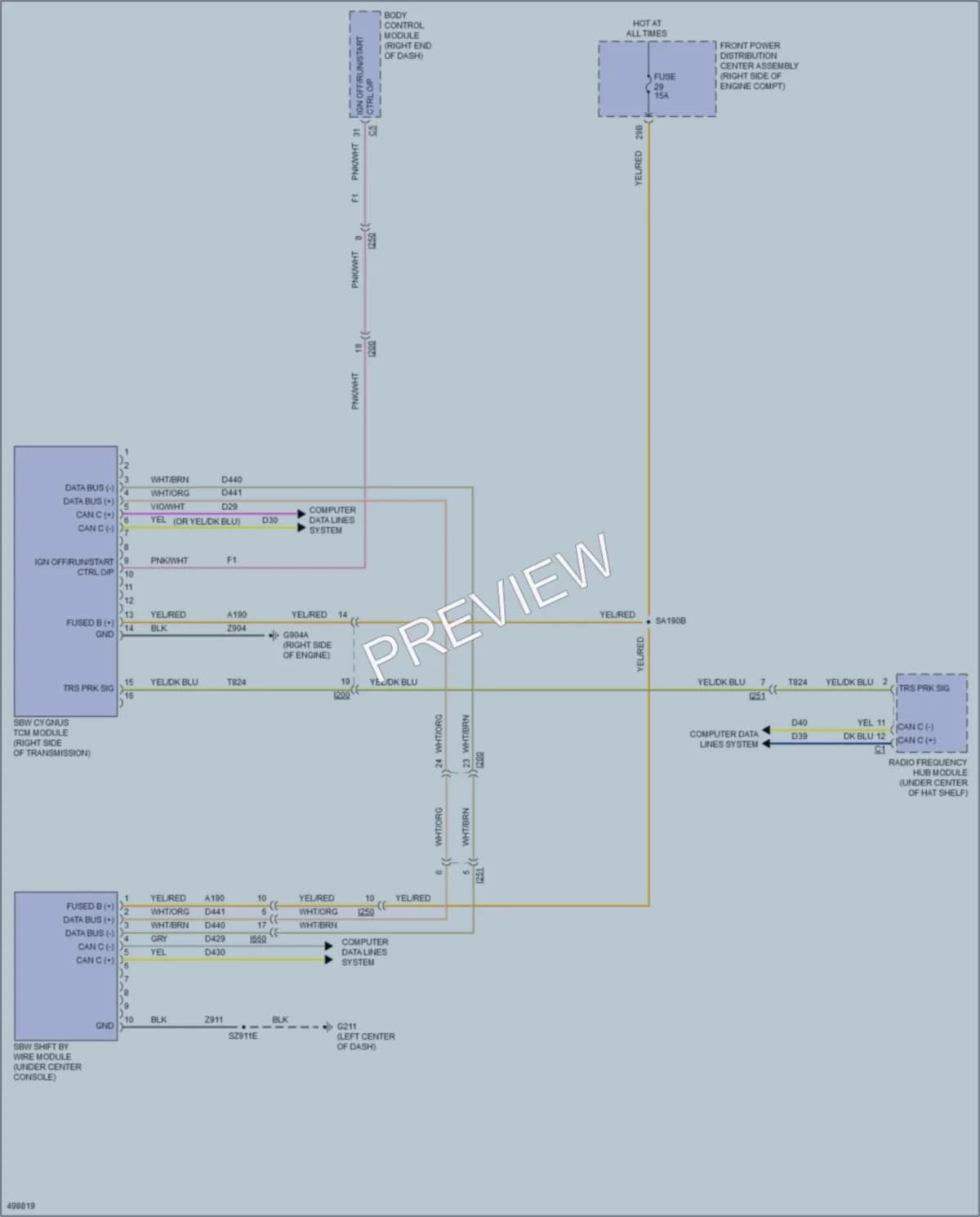 2016 Dodge Challenger Transmission wiring diagram preview
