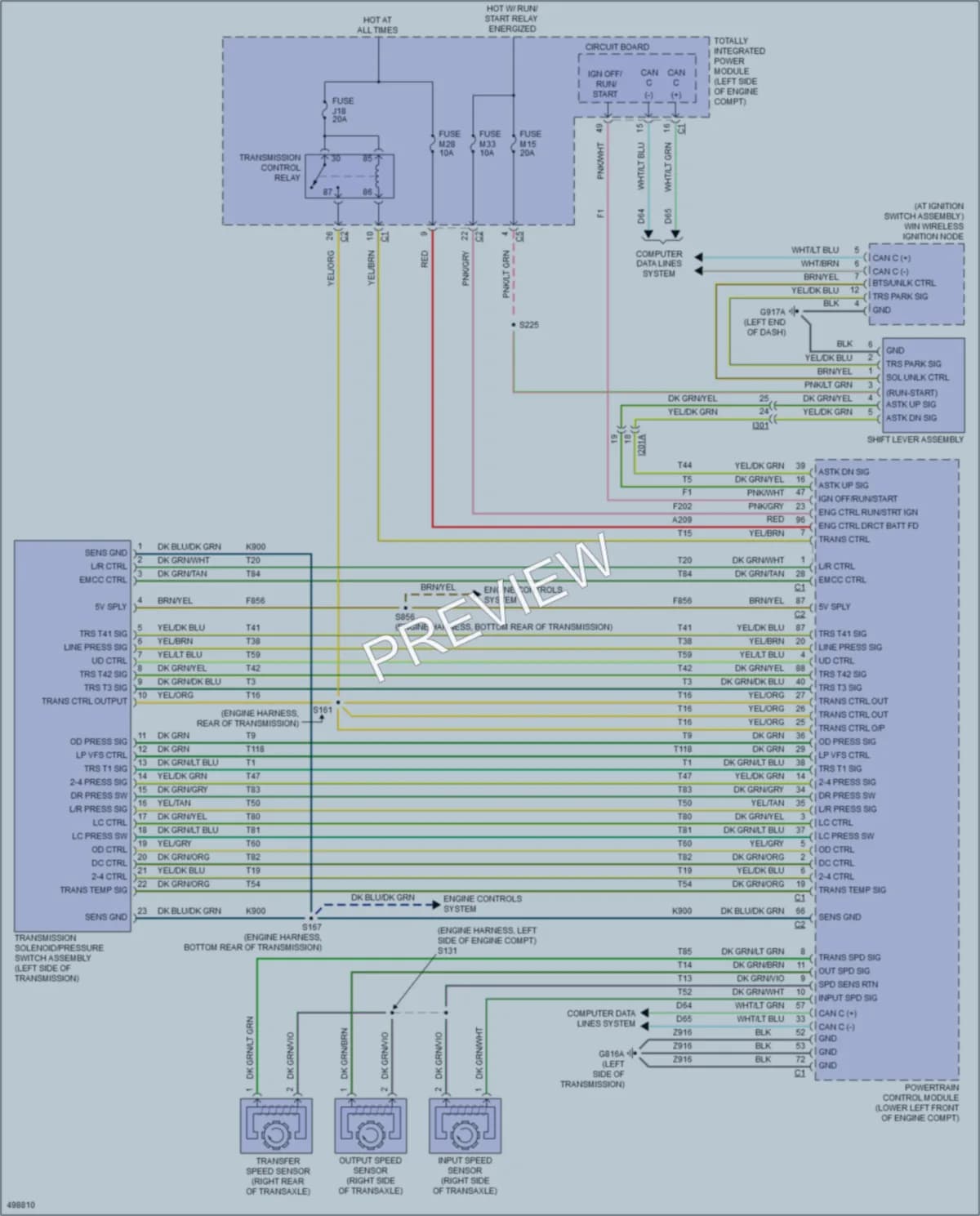 2016 Dodge GrandCaravan Transmission wiring diagram preview