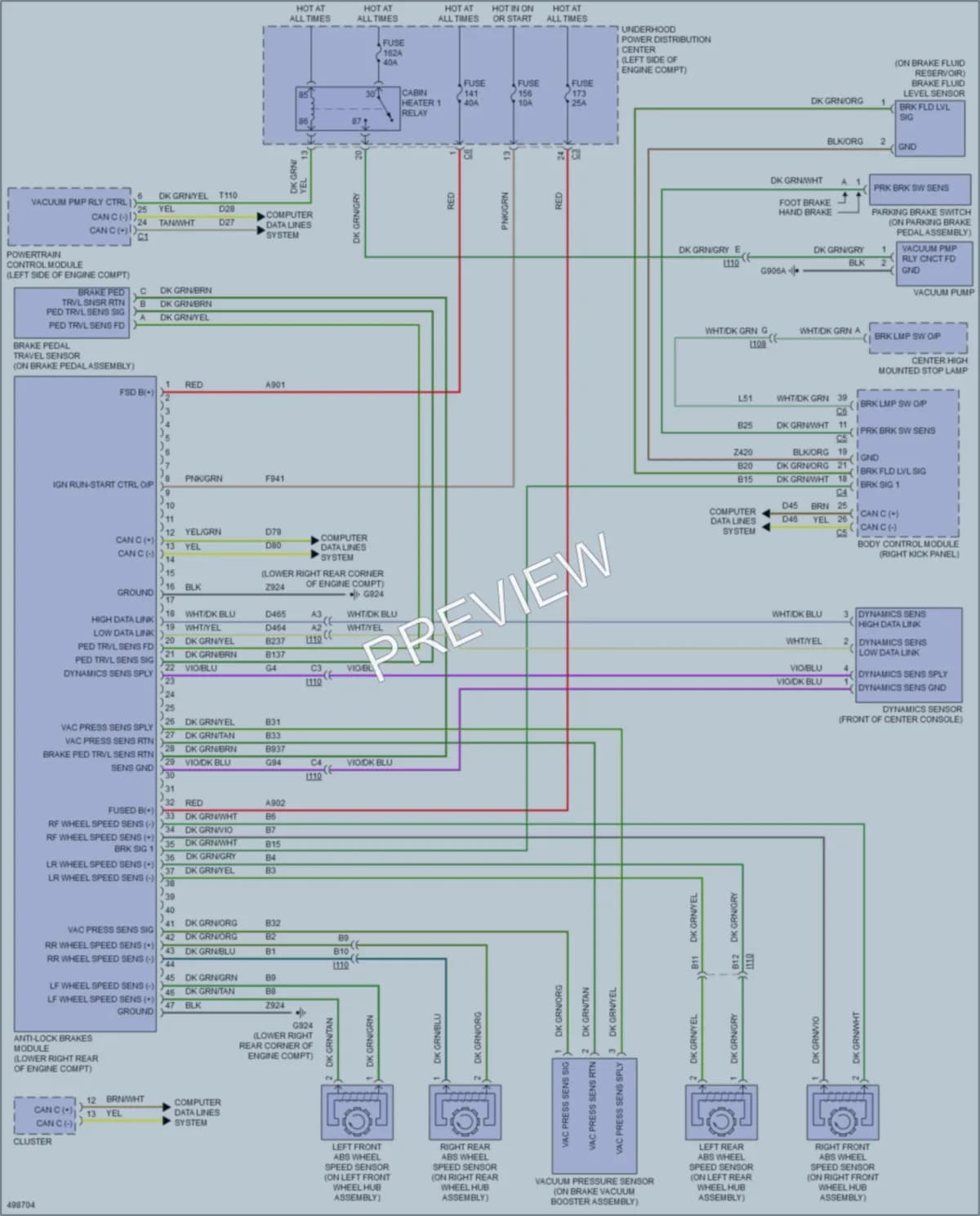 2016 Dodge Journey Anti Lock Brakes wiring diagram preview
