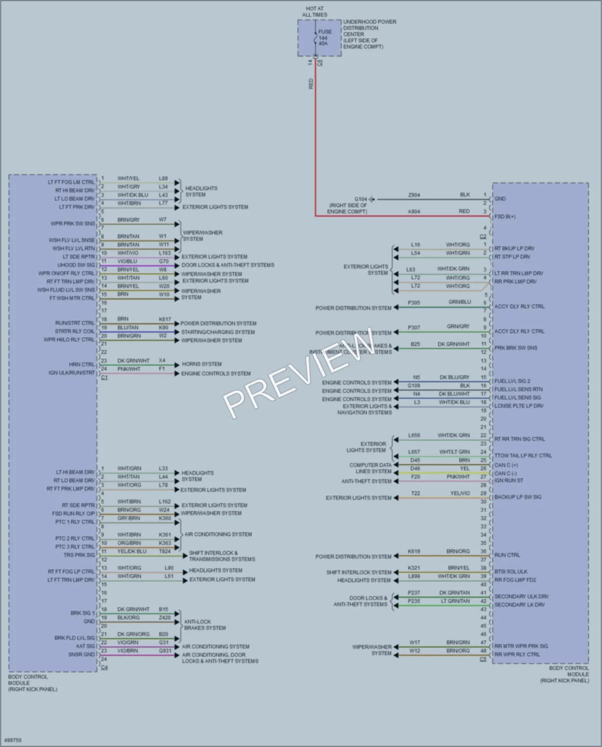 2016 Dodge Journey Body Control Modules wiring diagram preview