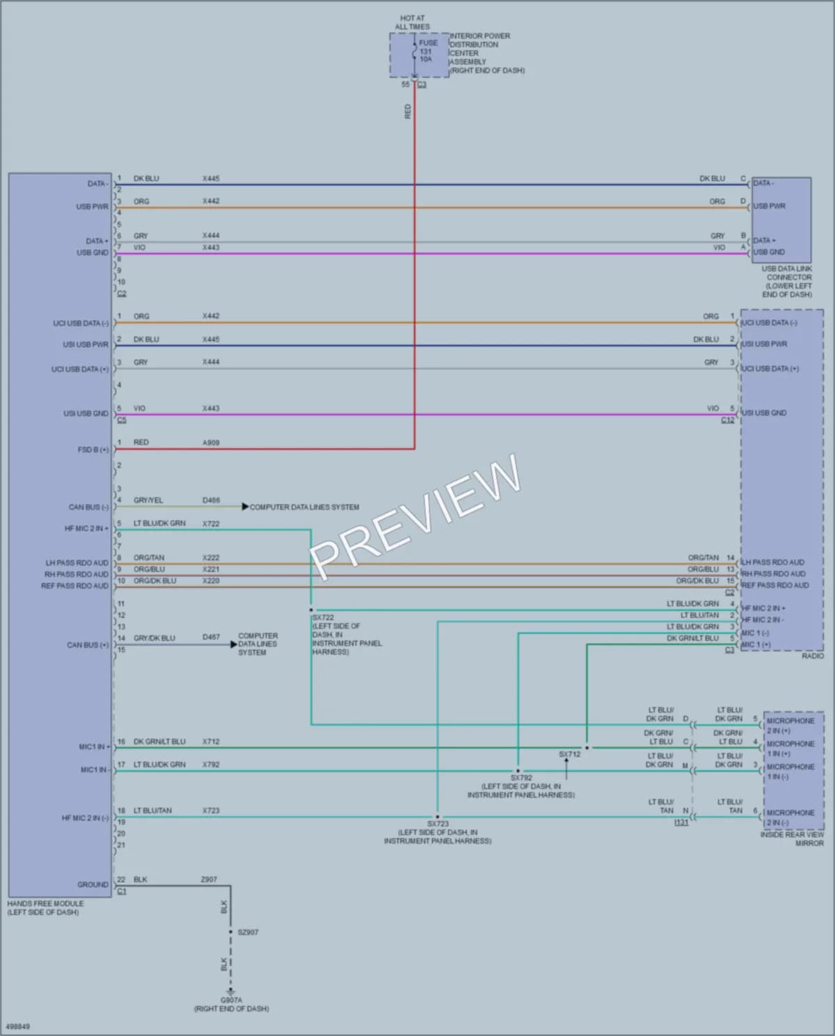 2016 Dodge Journey Radio wiring diagram preview