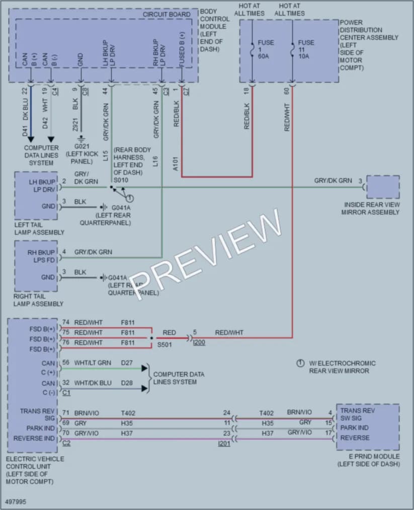 2016 Fiat 500 Exterior Lights wiring diagram preview