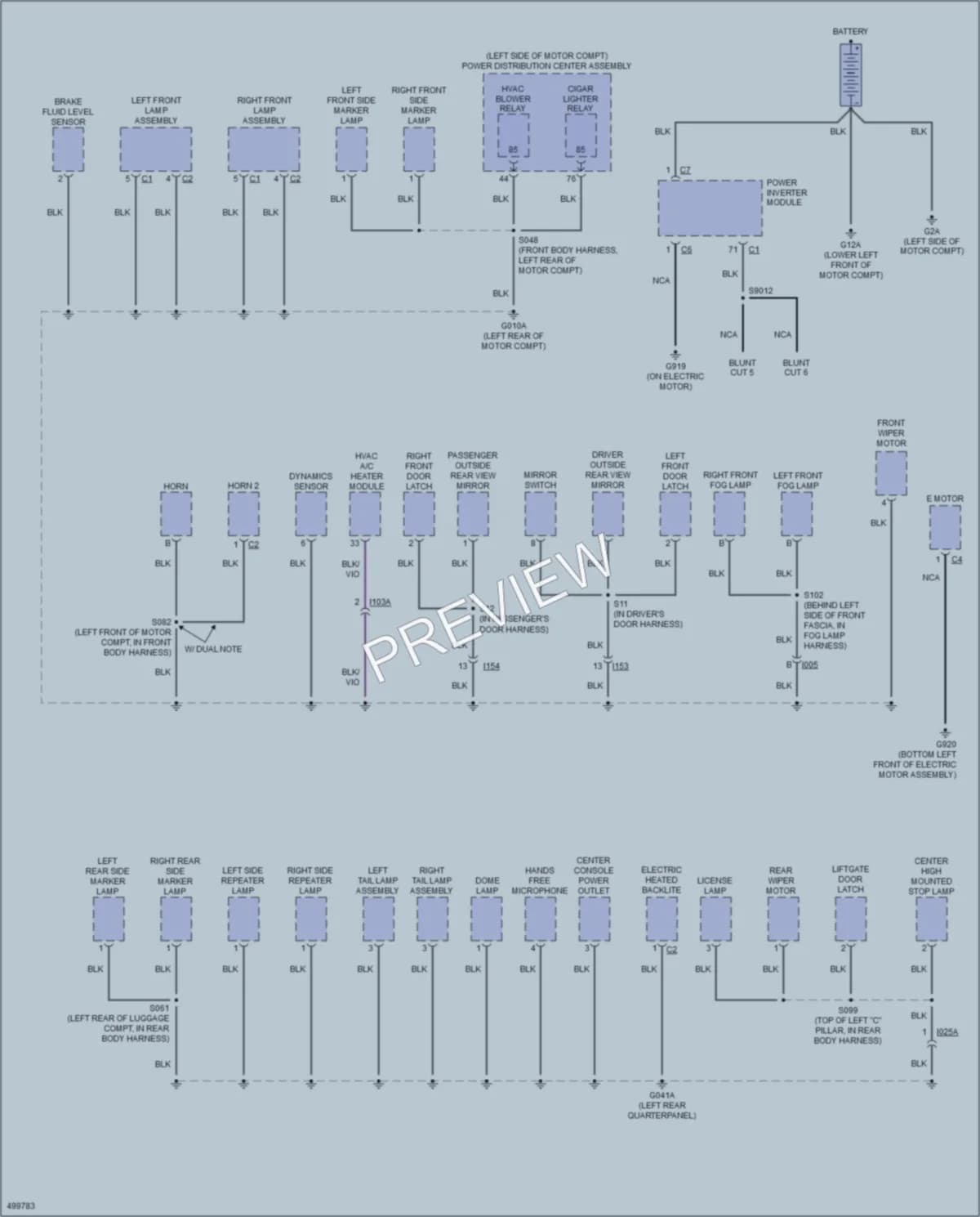 2016 Fiat 500C Ground Distribution wiring diagram preview