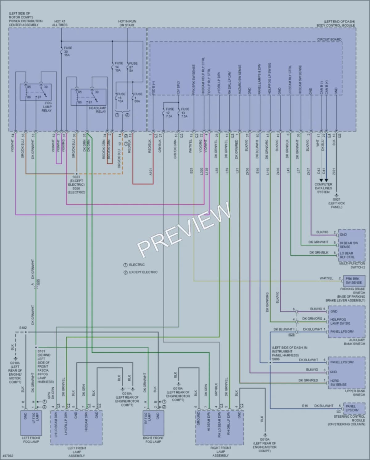2016 Fiat 500C Headlights wiring diagram preview