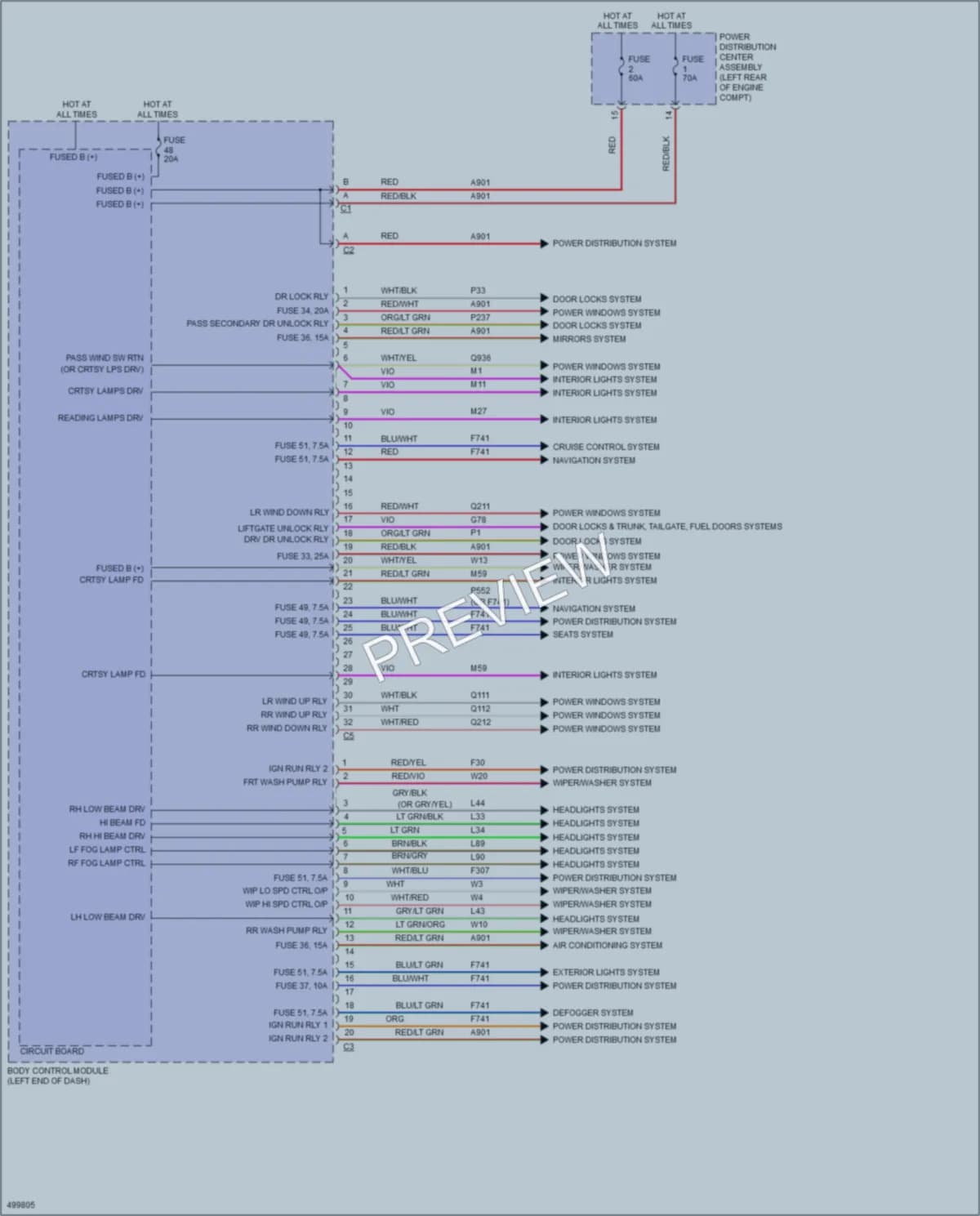 2016 Fiat 500X Body Control Modules wiring diagram preview